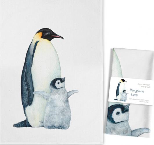 Penguin Love Geschirrtuch